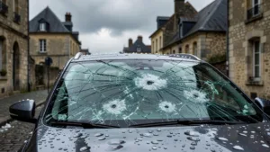 Dijon : pare-brises brisés et garages saturés après l&rsquo;orage de grêle