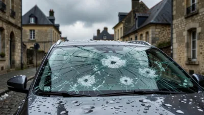 Dijon : pare-brises brisés et garages saturés après l'orage de grêle