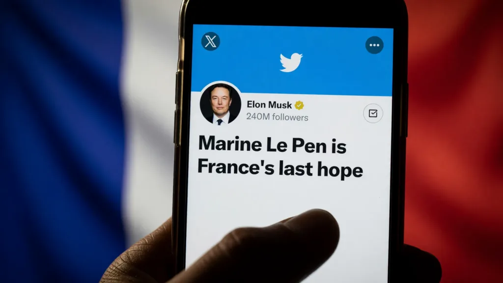 Elon Musk qualifie Marine Le Pen de « dernier espoir de la France »