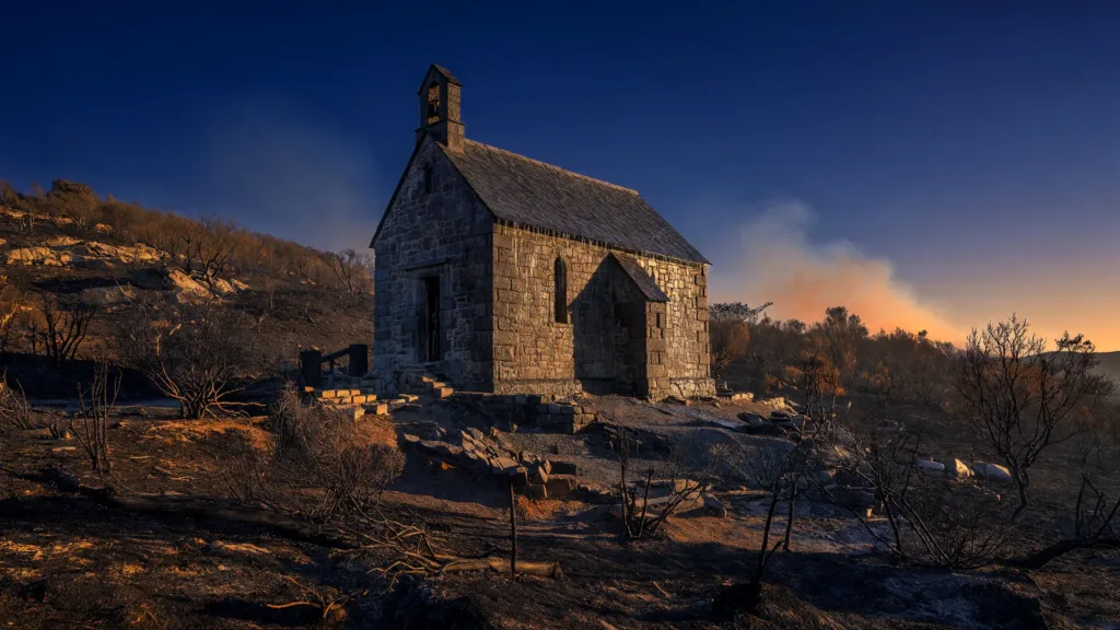 Épinac : 30 hectares brûlés, la chapelle Notre-Dame-de-Lorette sauvée