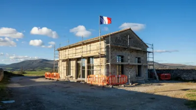Estaing : la préfète visite le chantier de l&rsquo;école « Les Papillons »
