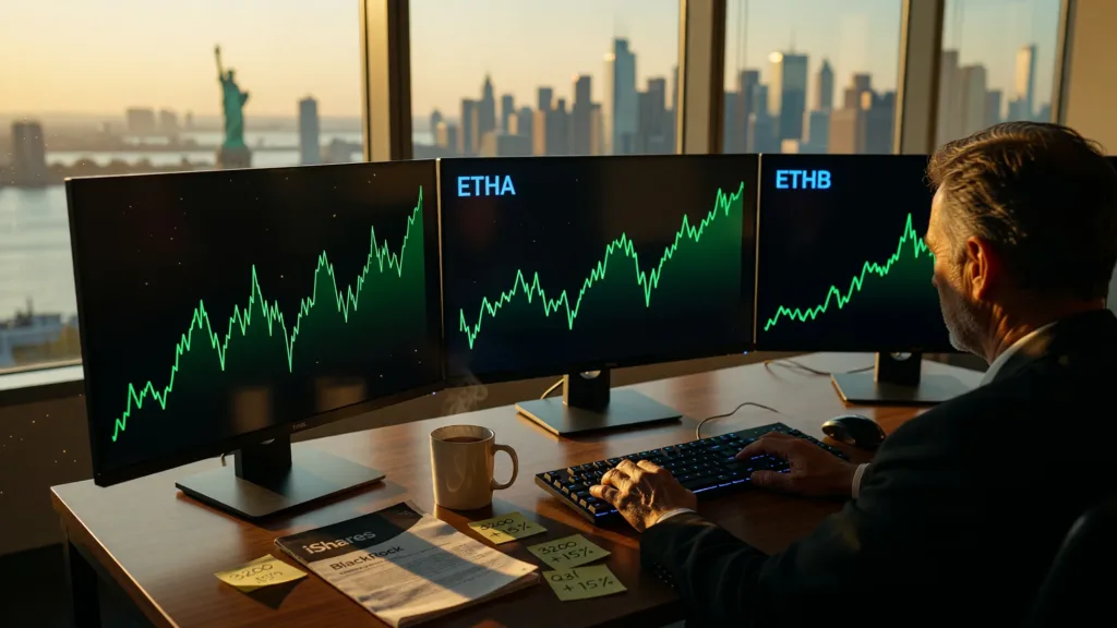Ethereum dépasse Bitcoin sur les flux ETF : pourquoi le staking change tout
