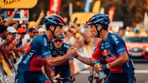 Evenepoel et Lipowitz affichent leur réconciliation après l&rsquo;étape 10