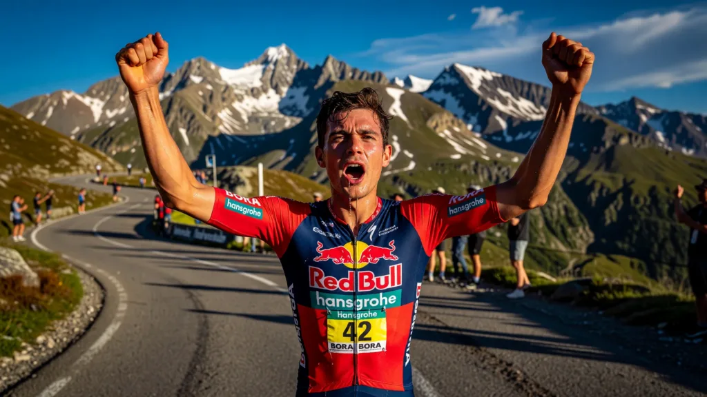 Evenepoel terrasse Pogacar au sprint sur le Plateau de Solaison
