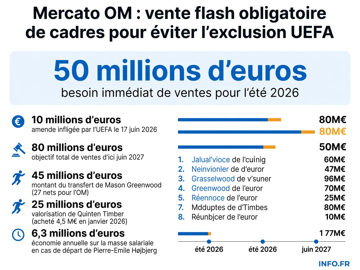 Objectifs de ventes et contraintes financières de l'OM pour l'été 2026 face aux règles UEFA.
