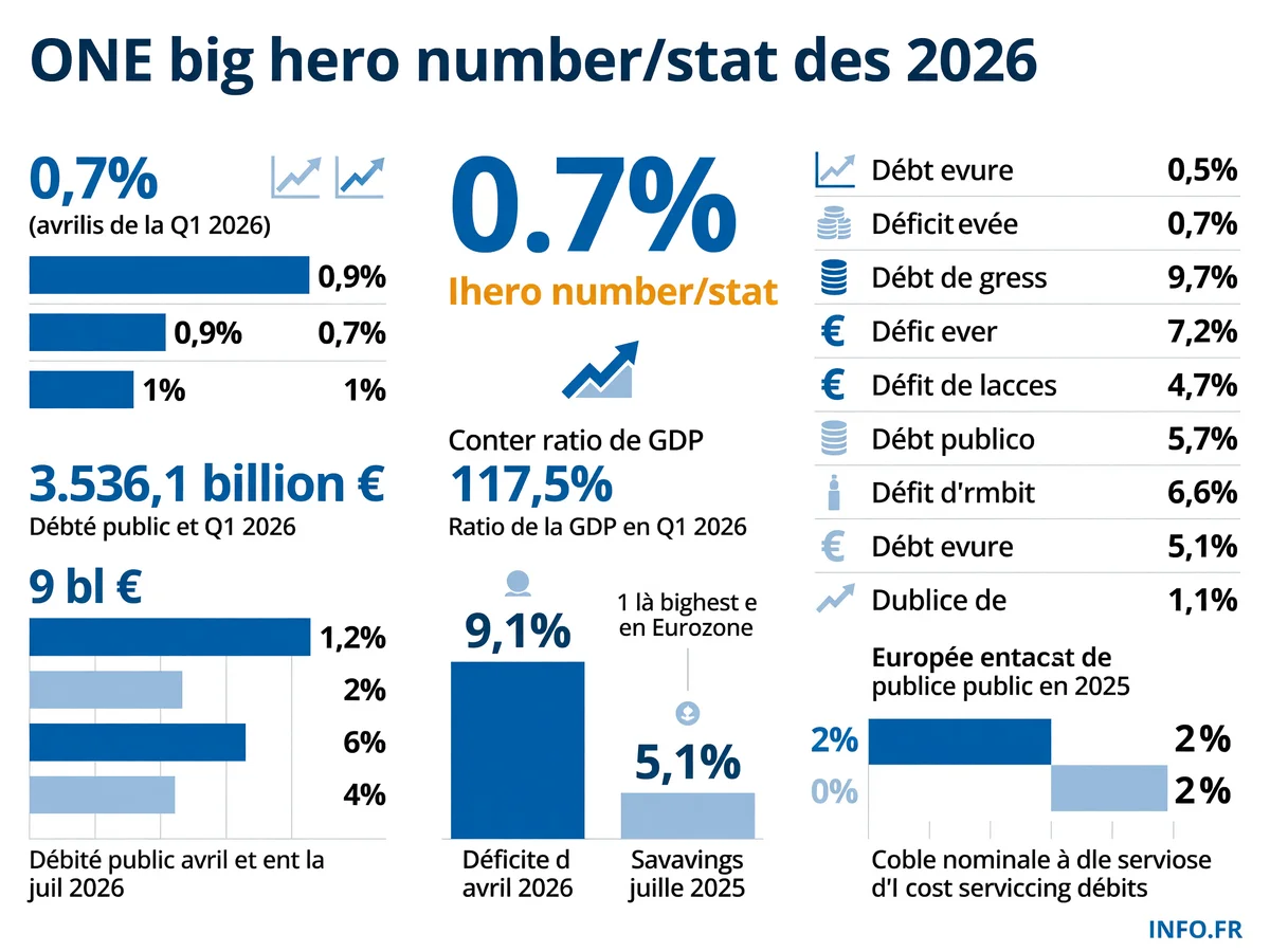 Révision à la baisse de la croissance française 2026 et montée de la dette publique à 117,5 % du PIB au premier trimestre 2026