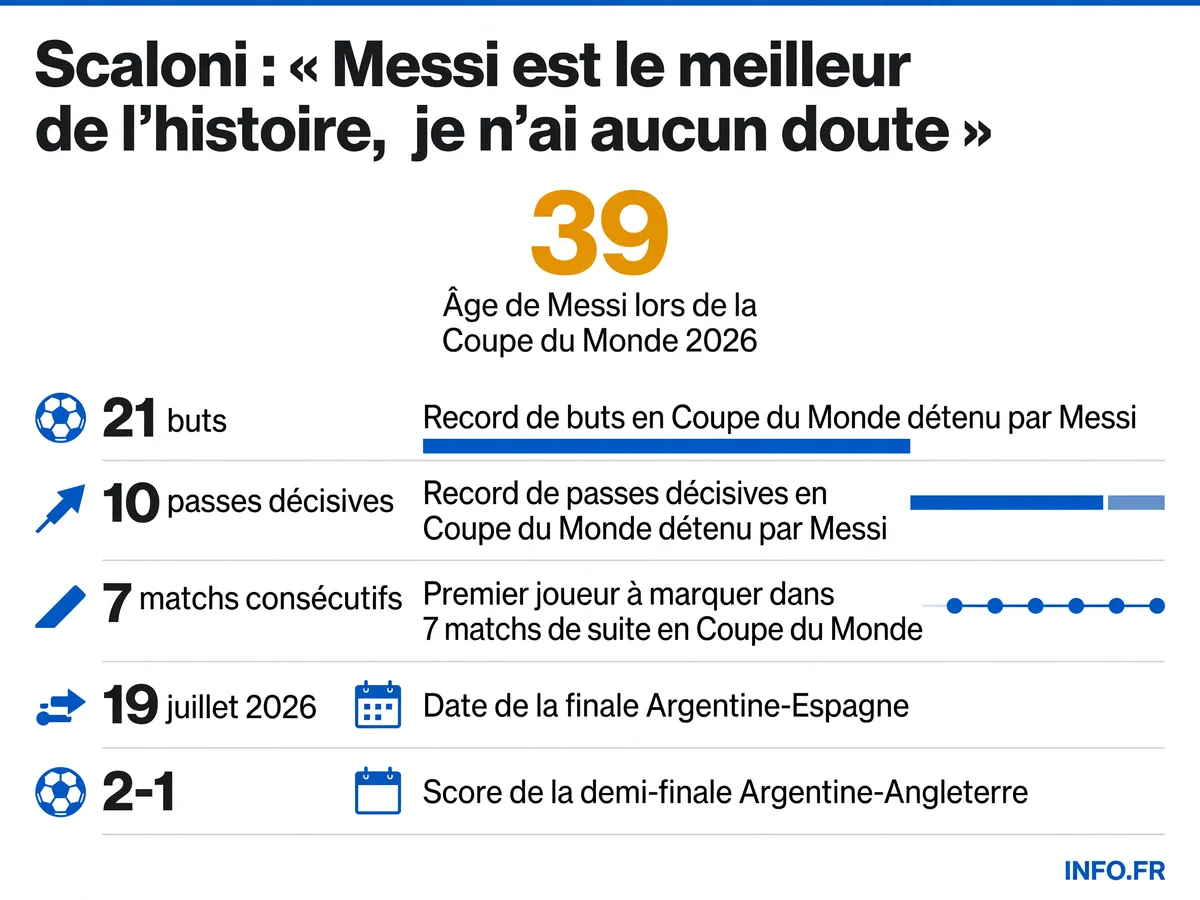 Les records de Lionel Messi en Coupe du Monde 2026 et le parcours de l'Argentine jusqu'en finale