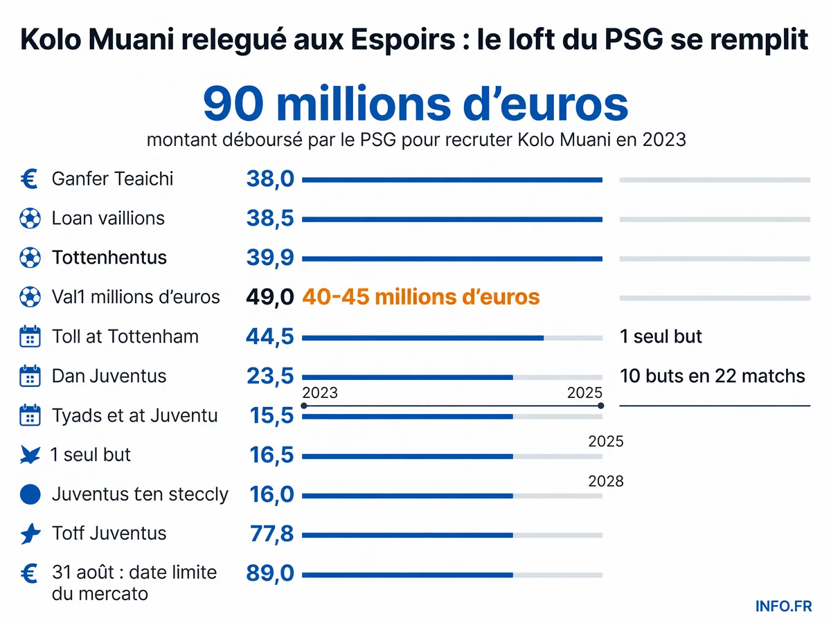 Statistiques et montants financiers du parcours de Randal Kolo Muani au PSG et en prêts, avec les enjeux du mercato 2026
