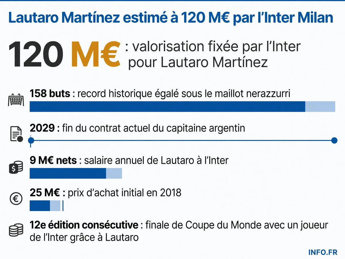 Les chiffres clés de la valorisation de Lautaro Martínez par l'Inter Milan en 2026
