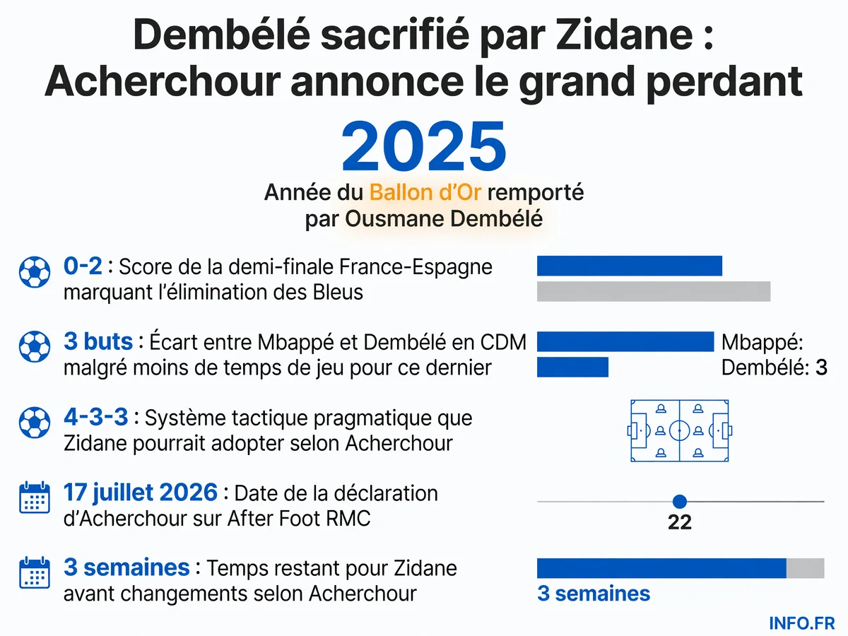 Bilan de la Coupe du Monde 2026 pour Ousmane Dembélé et les enjeux tactiques de l'arrivée de Zinedine Zidane à la tête des Bleus selon Walid Acherchour