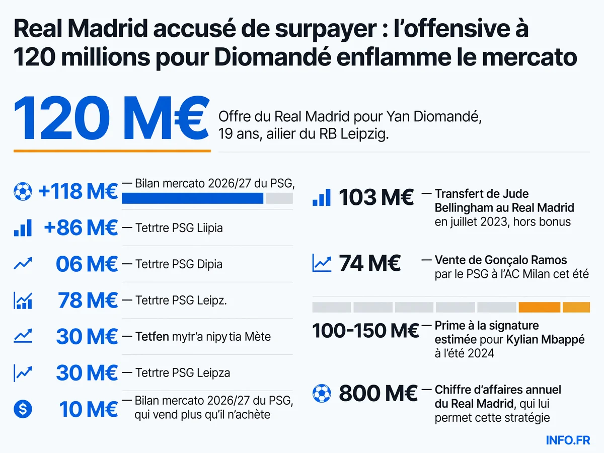 Comparaison des stratégies mercato du Real Madrid et du PSG: offres record madrilènes contre restructuration parisienne rationnelle