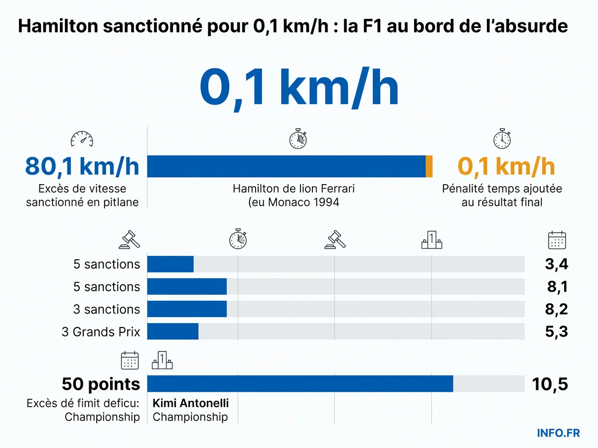 Les données clés de la pénalité de Lewis Hamilton au Grand Prix de Hongrie 2026 pour excès de vitesse en pitlane