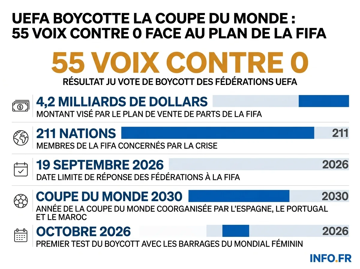 Chronologie et chiffres clés du bras de fer entre l'UEFA et la FIFA autour du plan de vente de parts à des investisseurs privés.