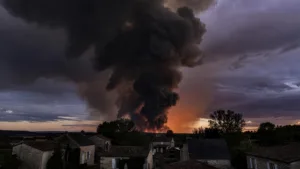 Férin : un violent incendie ravage une concession de caravanes, des dizaines de pompiers mobilisés