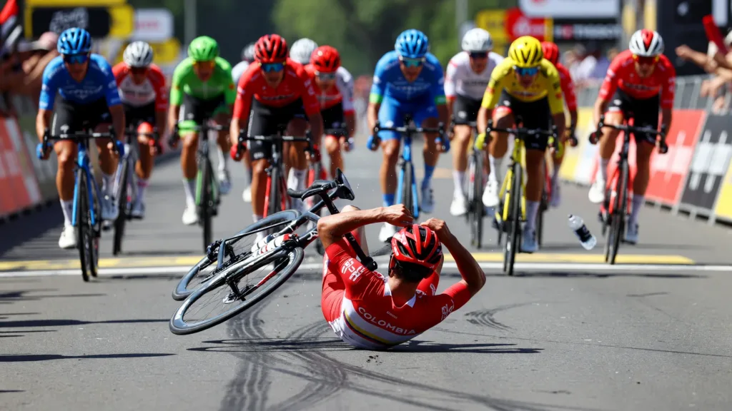 Fernando Gaviria éjecté du Tour : fracture et fin de course à 60 km/h