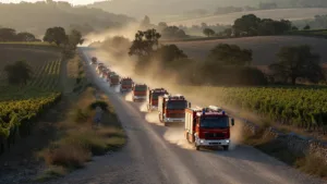 Feux de forêt : le SDIS 47 a envoyé 21 pompiers et 9 engins en renfort dans l&rsquo;Hérault