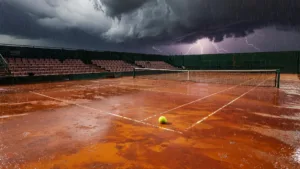 Finale WTA d&rsquo;Iași reportée : la tempête noie le court central