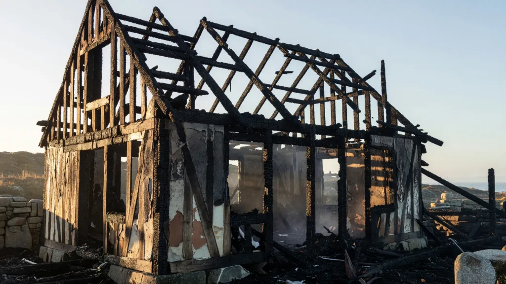 Finistère : une maison en bois de 200 m² détruite par un incendie à Concarneau
