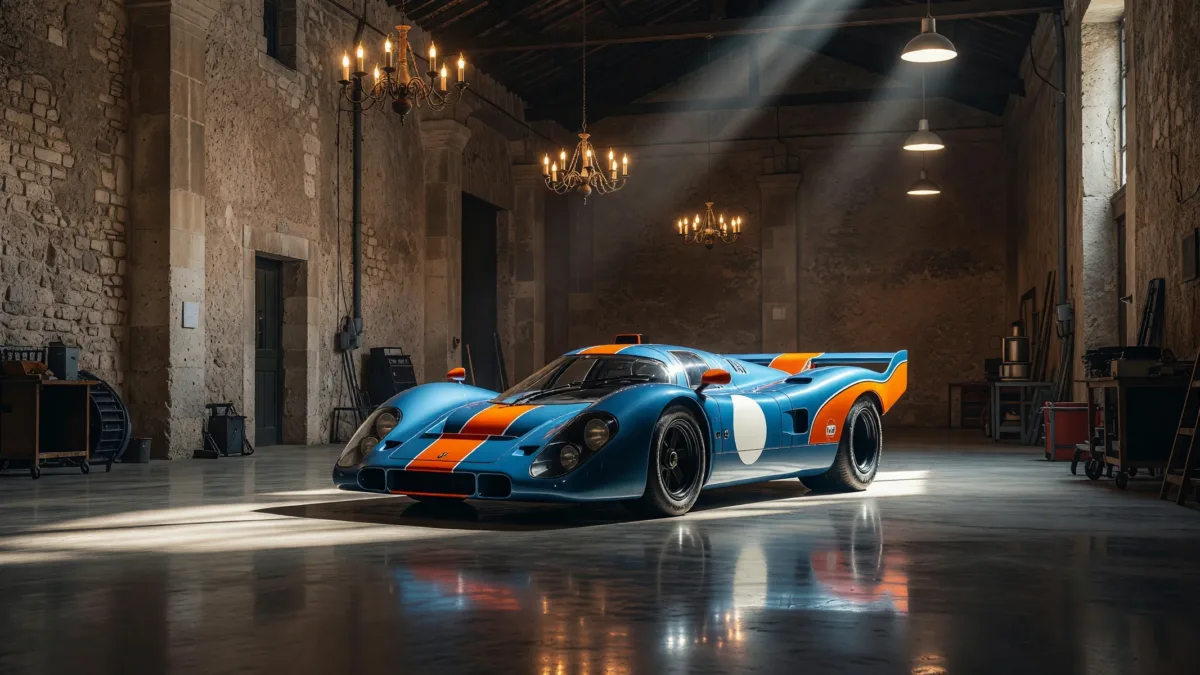Gargas : une dizaine de Porsche 917 exposées à la Lustrerie Mathieu jusqu&rsquo;au 10 août