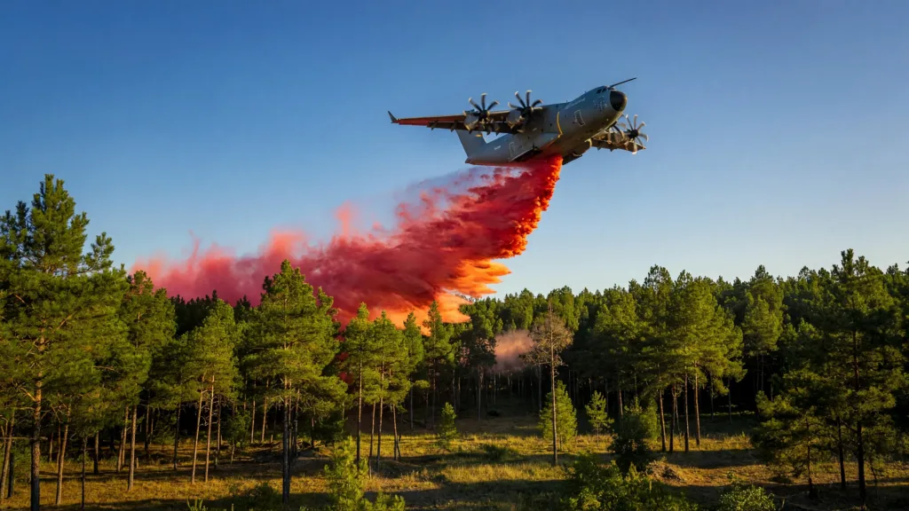 Gironde : l'A400M militaire réalise son premier largage contre les feux