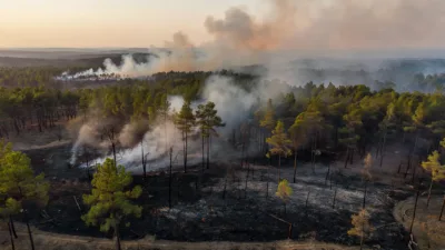 Gironde : le feu « toujours actif », les pompiers pas maîtres du sinistre