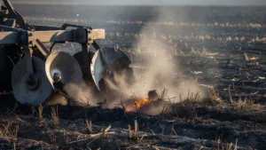 Graçay : 12 hectares de chaumes brûlés, agriculteurs et pompiers mobilisés