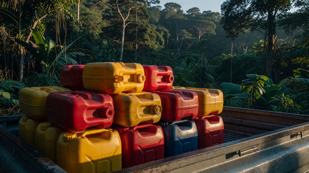 Guyane : le carburant saisi aux orpailleurs légué aux mairies