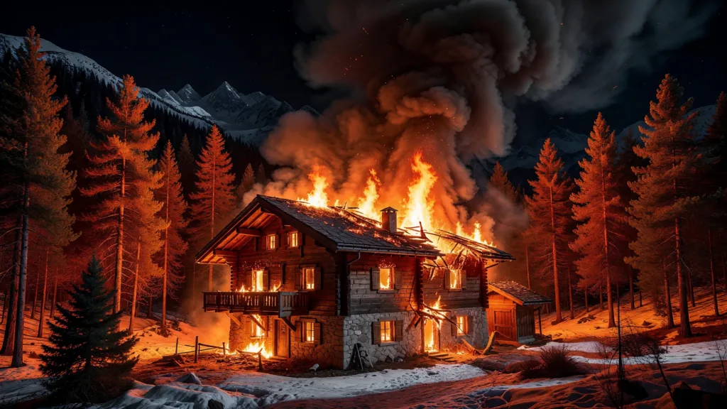 Haute-Savoie : deux chalets détruits par un violent incendie à Dingy-Saint-Clair