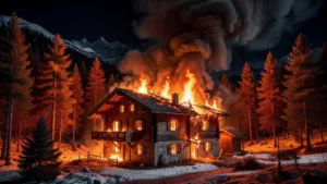 Haute-Savoie : deux chalets détruits par un violent incendie à Dingy-Saint-Clair