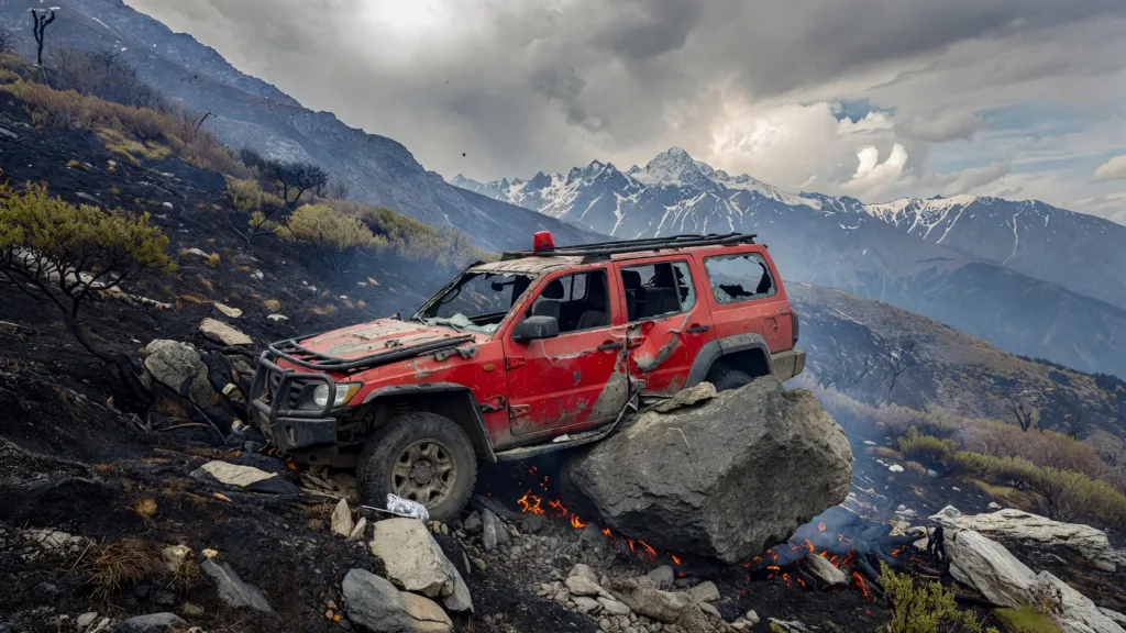 Hautes-Alpes : un bloc de 2 tonnes écrase un véhicule de pompiers