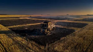 Incendie à Arçay : 60 hectares de cultures brûlés, un feu de moissonneuse-batteuse maîtrisé