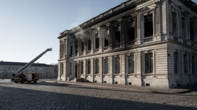 Incendie à Poitiers : importante mobilisation de pompiers place Charles-de-Gaulle