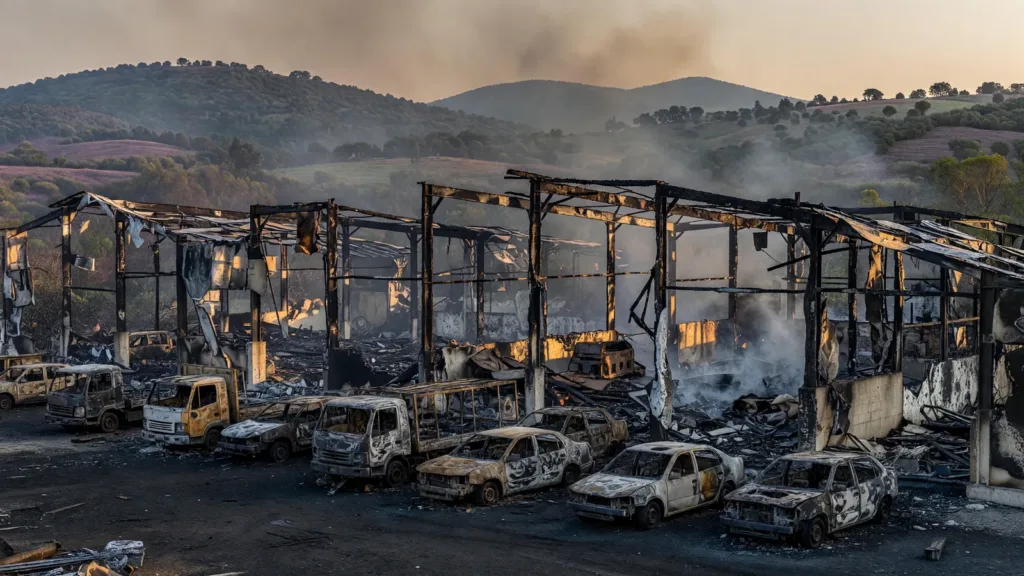 Incendie à Rognac : lourd bilan pour la zone d'activités des Barjaquets, deux entreprises détruites