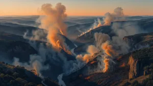 Incendie à Saint-Haon : 106 hectares brûlés, 200 pompiers face aux reprises