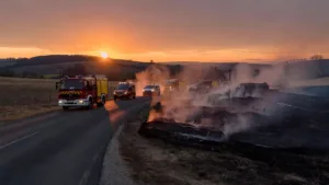 Incendie à Solaize : 71 pompiers mobilisés, un suspect interpellé