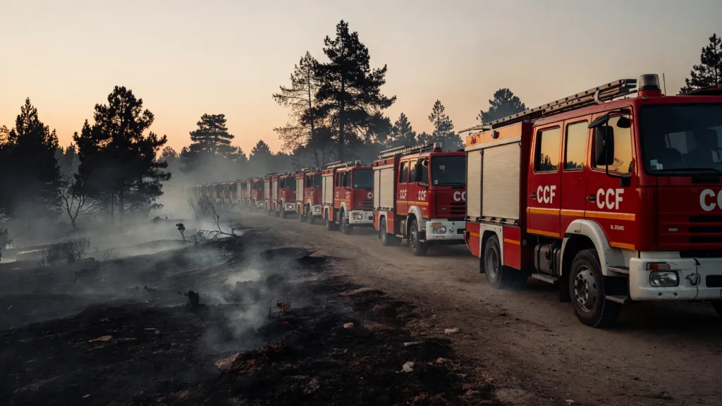 Incendie de Beaufort : les 63 pompiers du Vaucluse en renfort toute la nuit