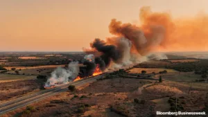 Incendie en cours à Roquemaure en bordure de l&rsquo;A9 : moyens aériens et renforts du Vaucluse