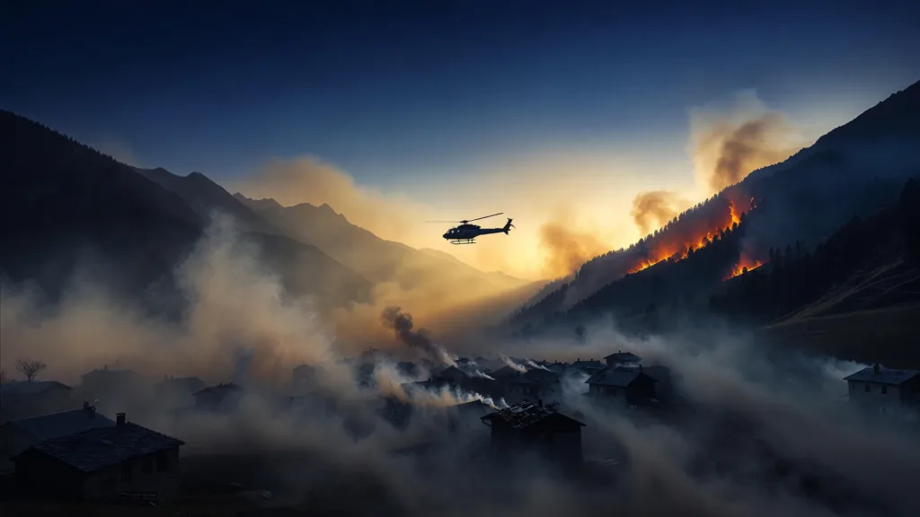 Incendie en Savoie : 5 000 personnes isolées à Planay, un pompier tué