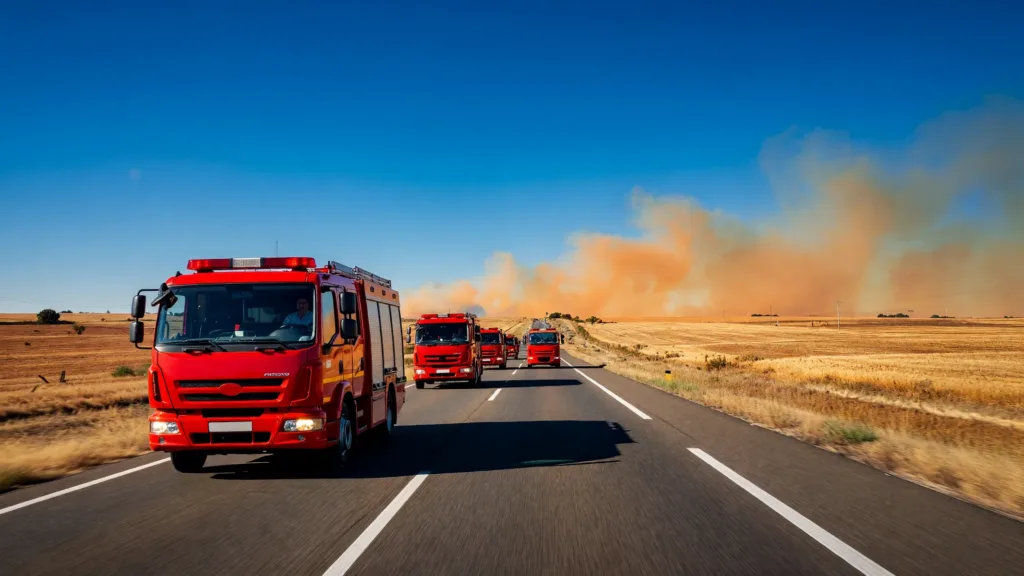 Incendies : 17 pompiers des Côtes-d'Armor envoyés en renfort dans l'Indre