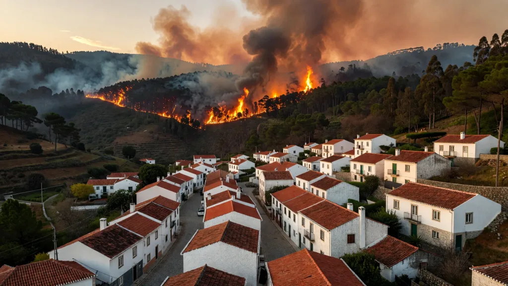 Incendies dans le nord du Portugal : des habitations menacées