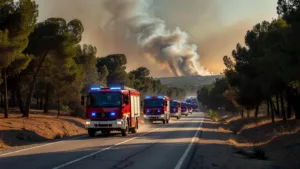 Incendies : les sapeurs-pompiers de l&rsquo;Hérault envoient une colonne de renfort dans les Pyrénées-Orientales