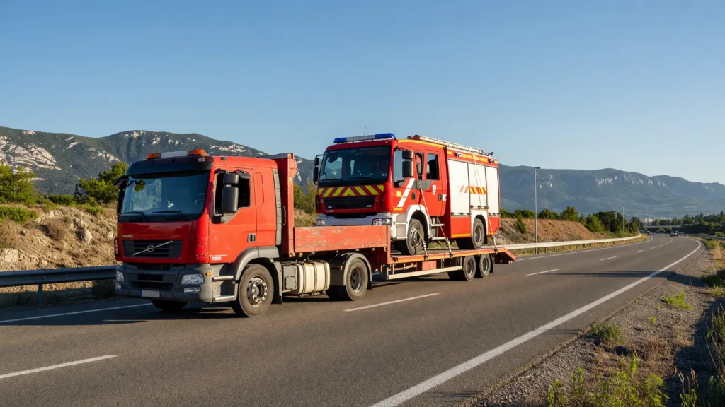 Isère : 80 pompiers acheminés par porte-char pour la première fois