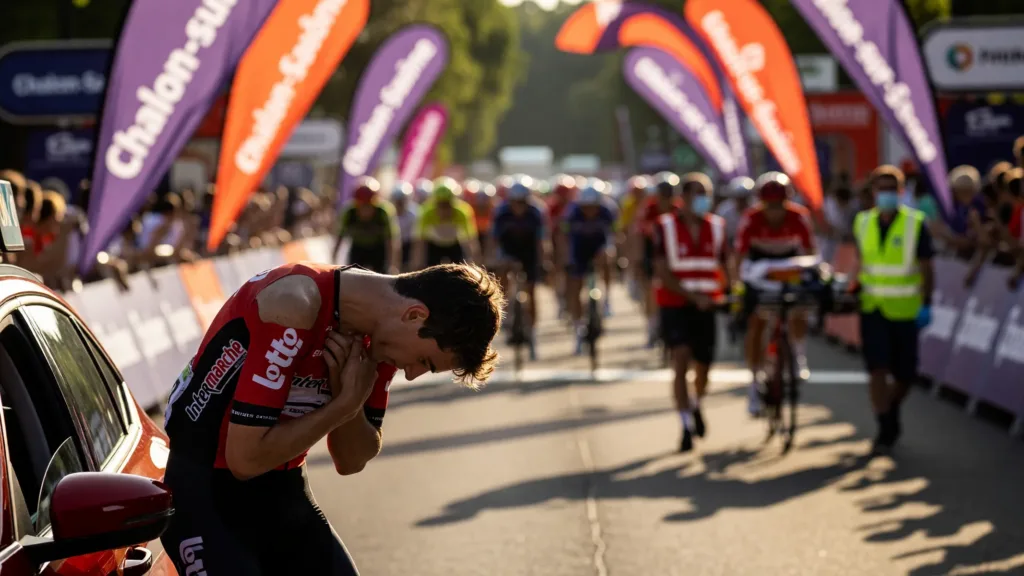 Jenno Berckmoes abandonne le Tour de France 2026 après une fracture de la clavicule