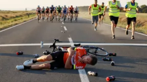 Jenno Berckmoes forfait après une chute au sprint