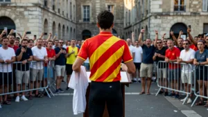 Juan Ayuso provoque le public français en portant le maillot de l&rsquo;Espagne à Vichy
