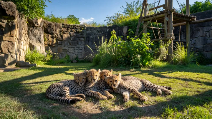 La Flèche : quatre guépards naissent au zoo, coup de pouce pour l'espèce