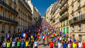 La rue Lepic chante La Marseillaise pour le Tour de France