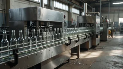 Le Cheylard : le préfet Trévisani visite Perrier Bottling Machines