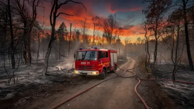 Le Creusot : 1 hectare brûlé près du Parc des Combes, 70 pompiers mobilisés
