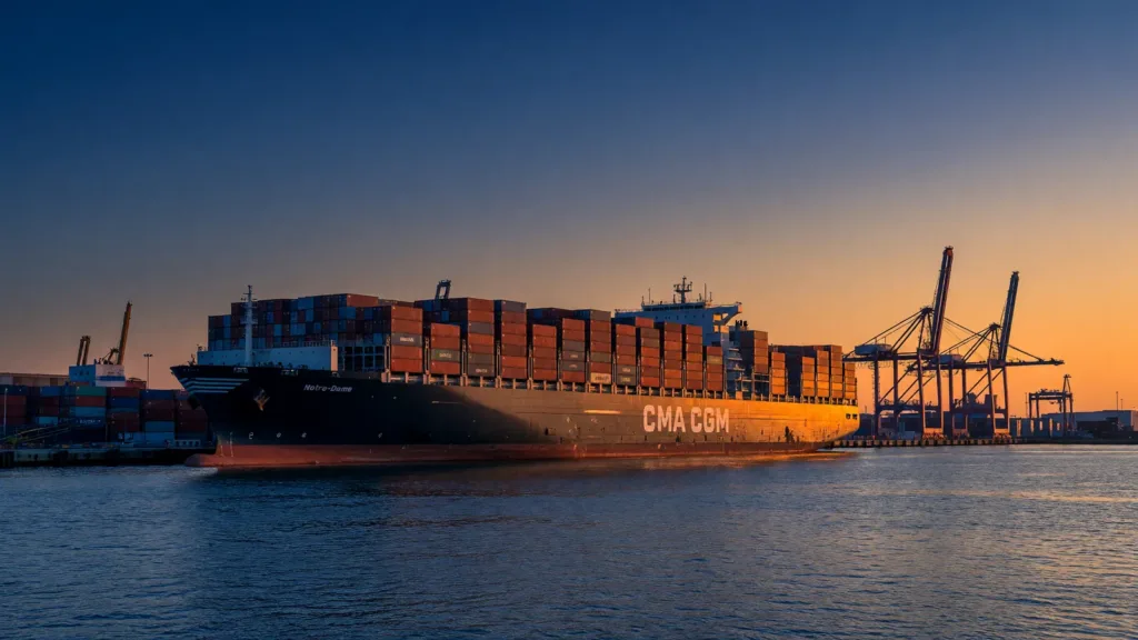 Le Havre : inauguration du CMA CGM Notre-Dame, plus grand porte-conteneurs français